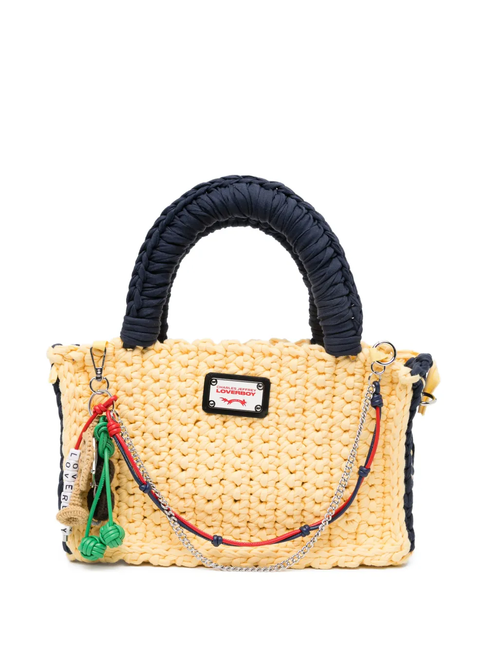 Charles Jeffrey Loverboy Borsa tote con ciondolo - Giallo