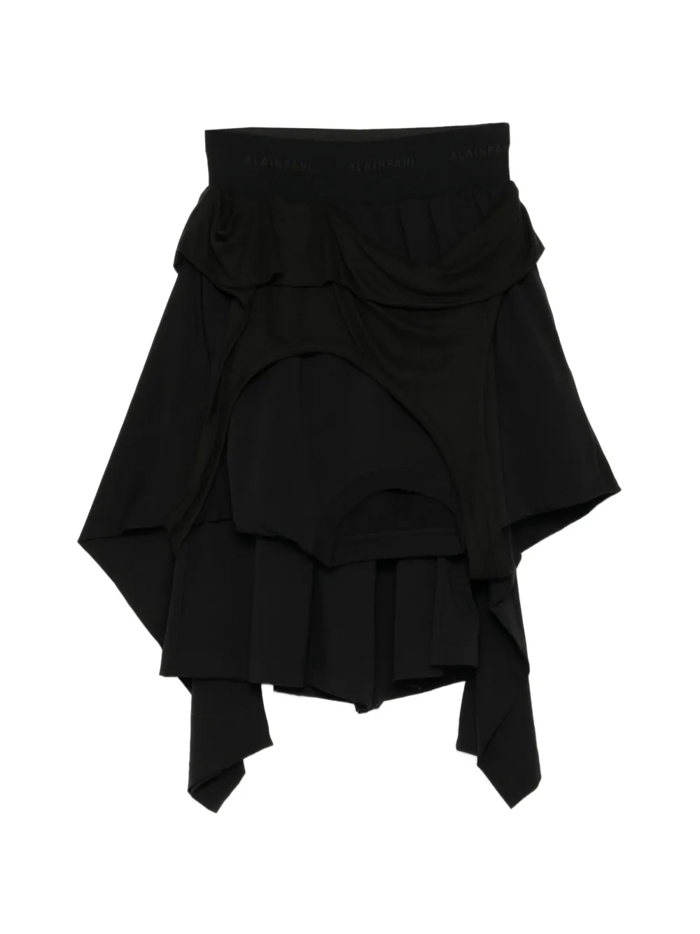 ALAINPAUL Shorts con design a strati - Nero