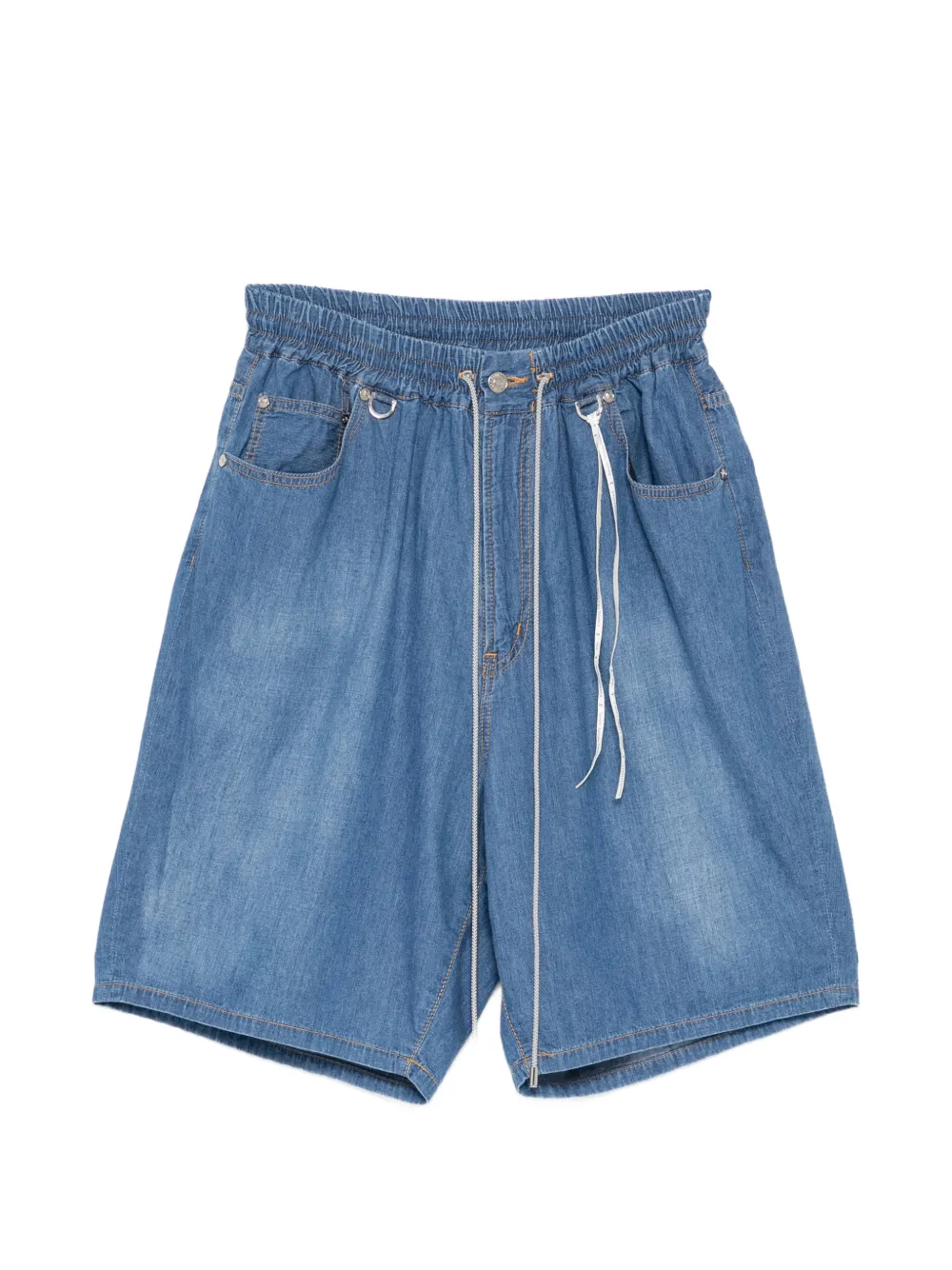 Mastermind Japan skull-patched drawstring shorts - Blue