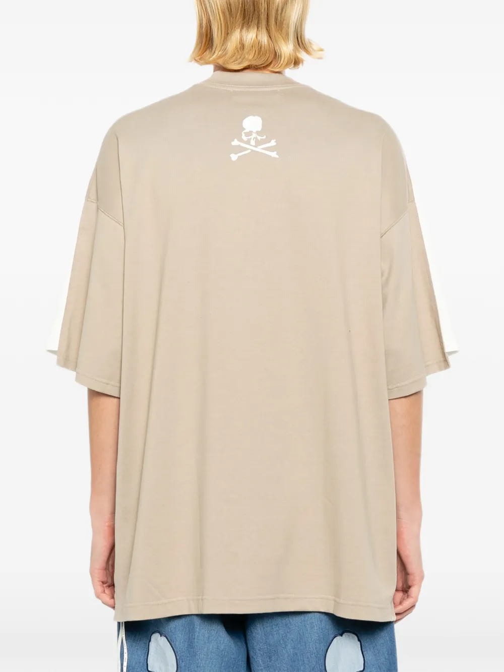 Mastermind World Katoenen hoog-laag T-shirt Wit