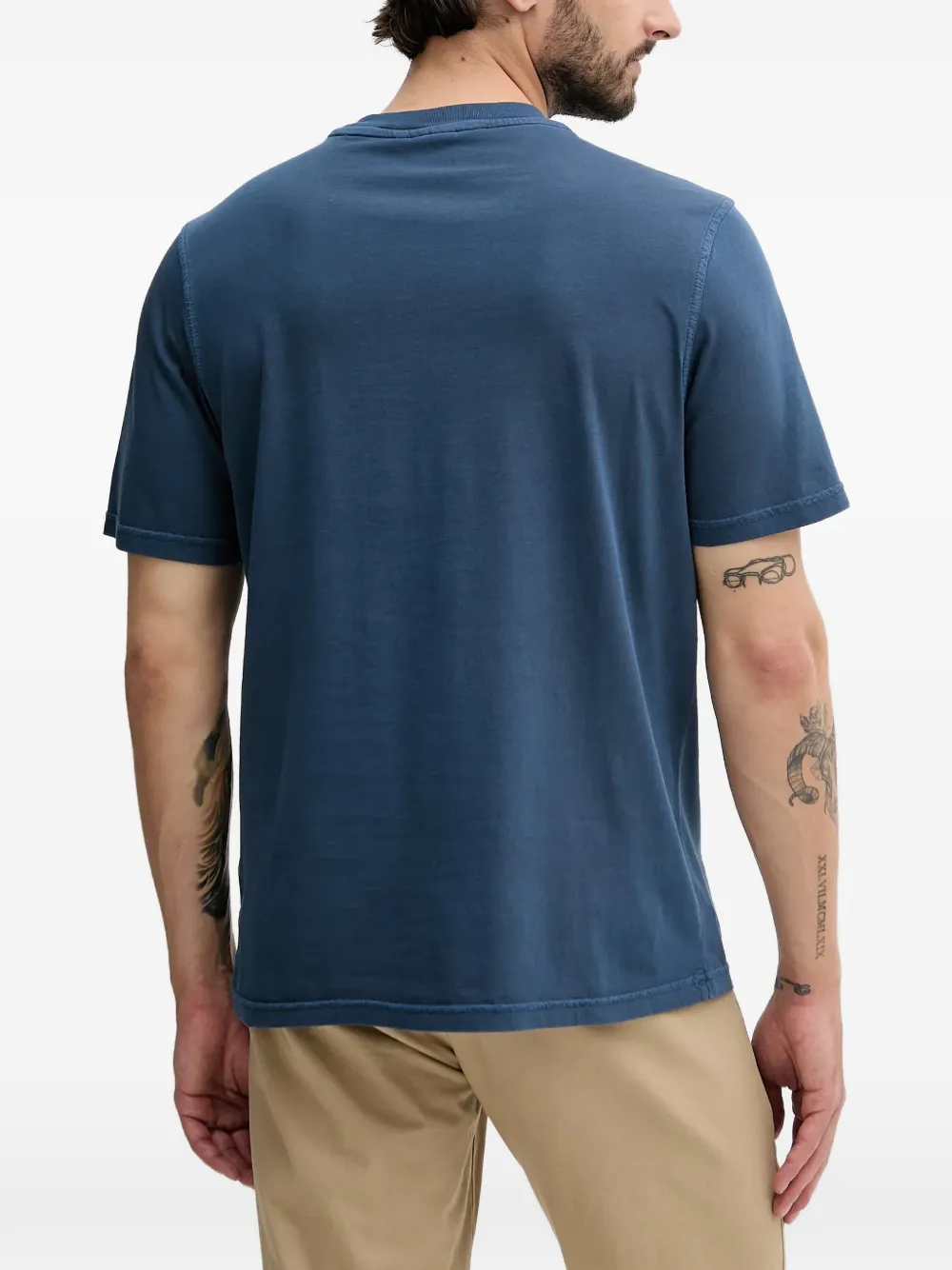 Barbour T-shirt met geborduurd logo Blauw