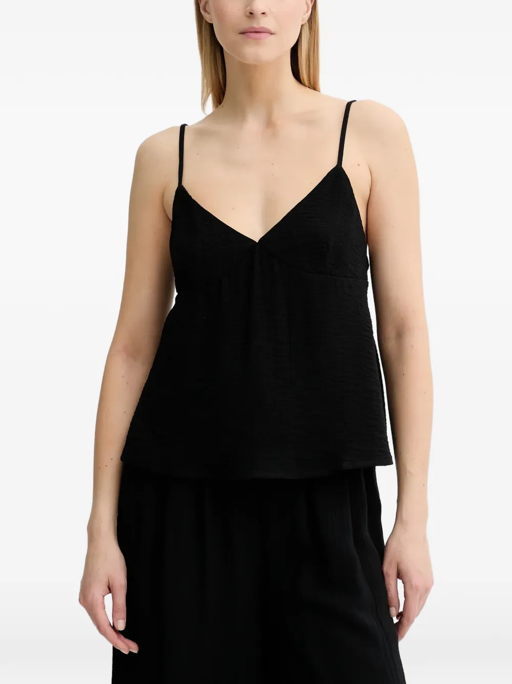 Gestuz Top con scollo a V - Nero