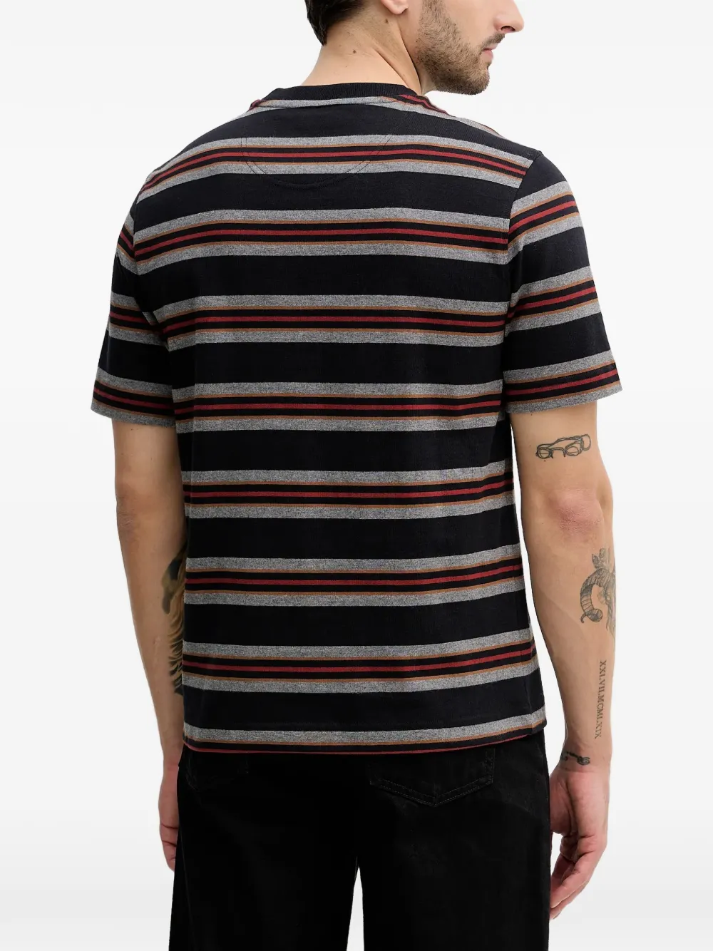 Barbour Sandwick striped T-shirt Zwart