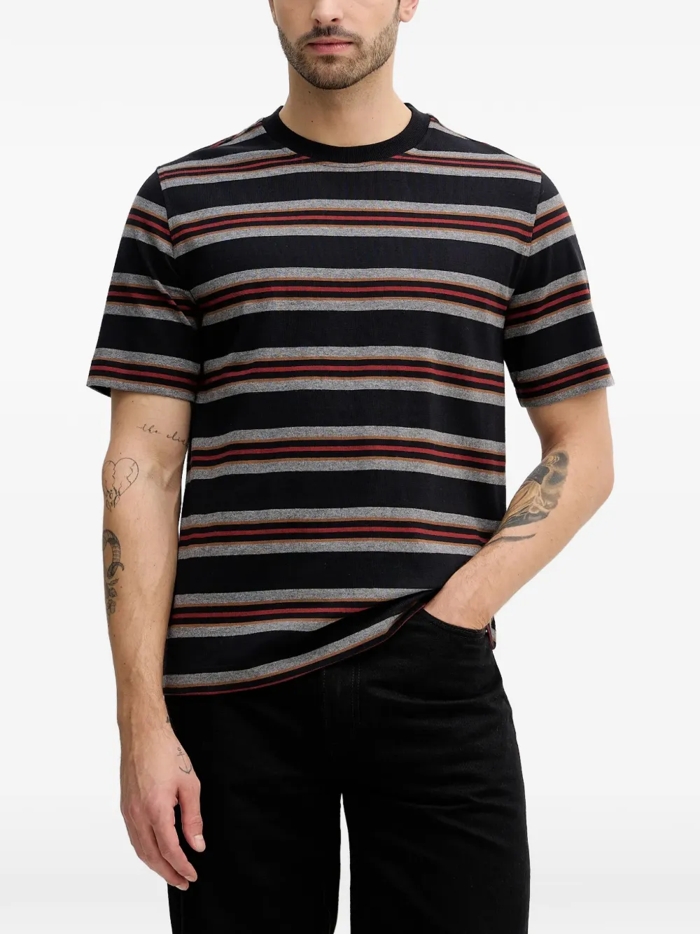 Barbour Sandwick striped T-shirt - Nero