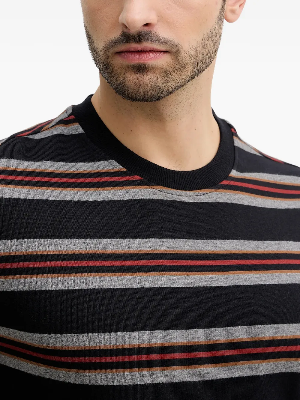 Barbour Sandwick striped T-shirt Zwart