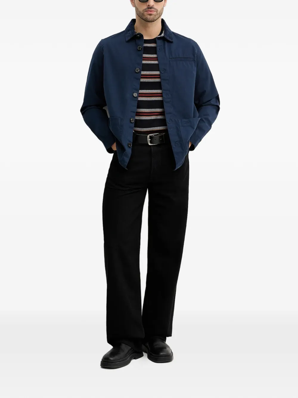Barbour Sandwick striped T-shirt Zwart