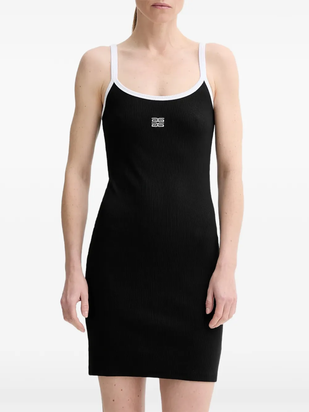 Gestuz embroidered ribbed mini dress