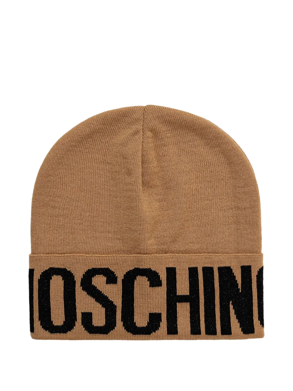 Moschino Gebreide muts met logo-intarsia Bruin