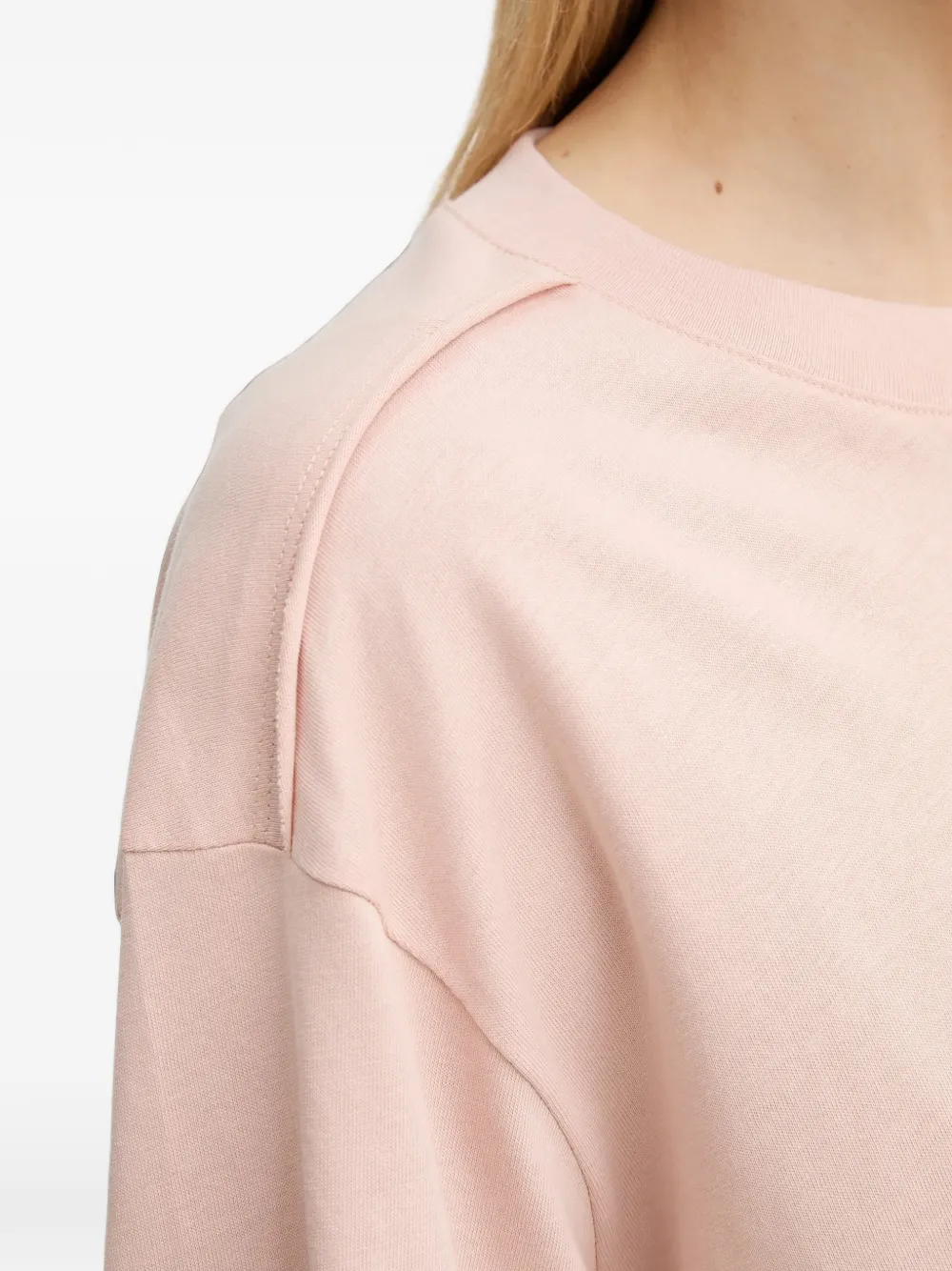 Gestuz logo-embroidered T-shirt Roze