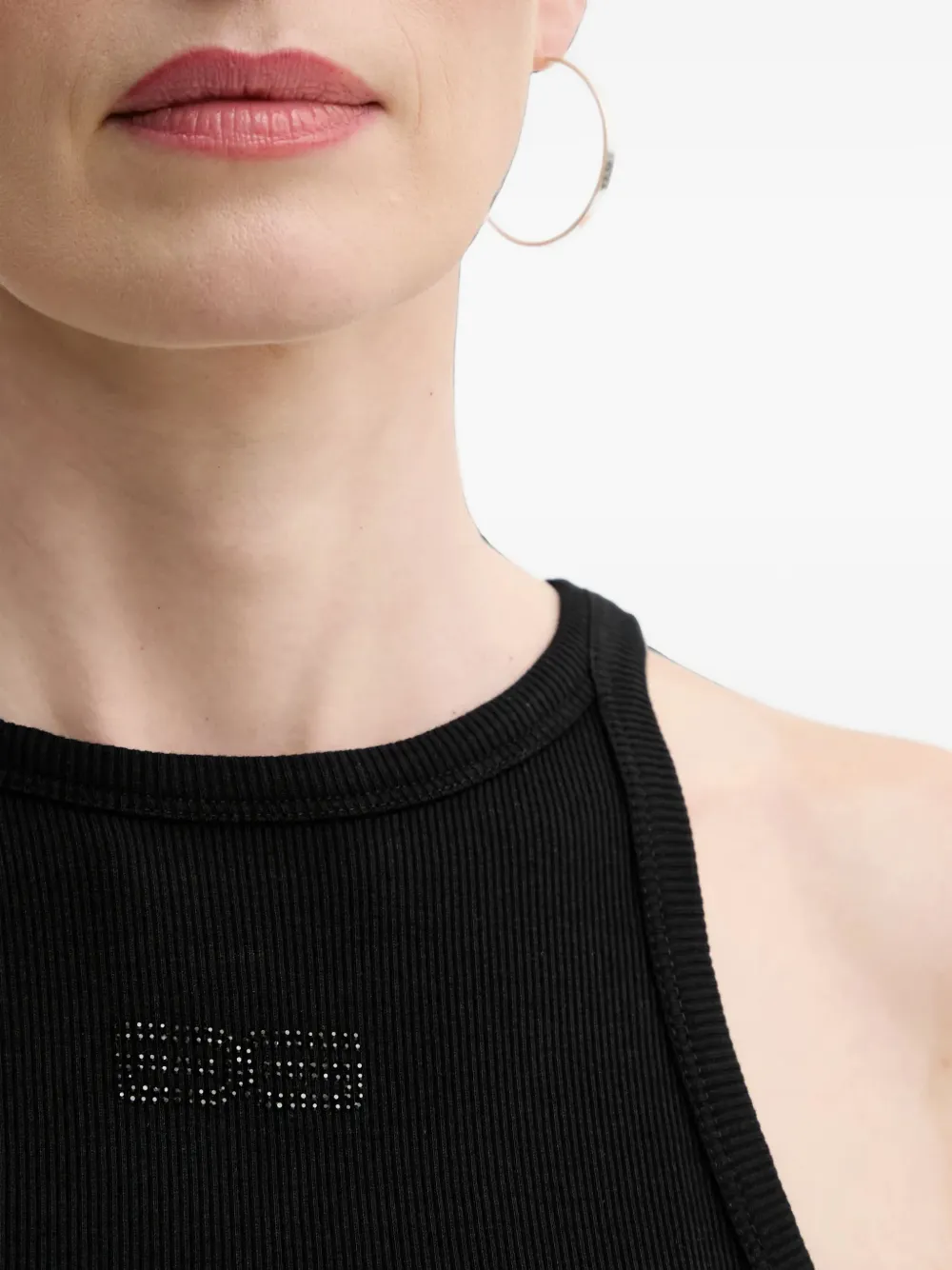 Gestuz Tanktop met logodetail Zwart