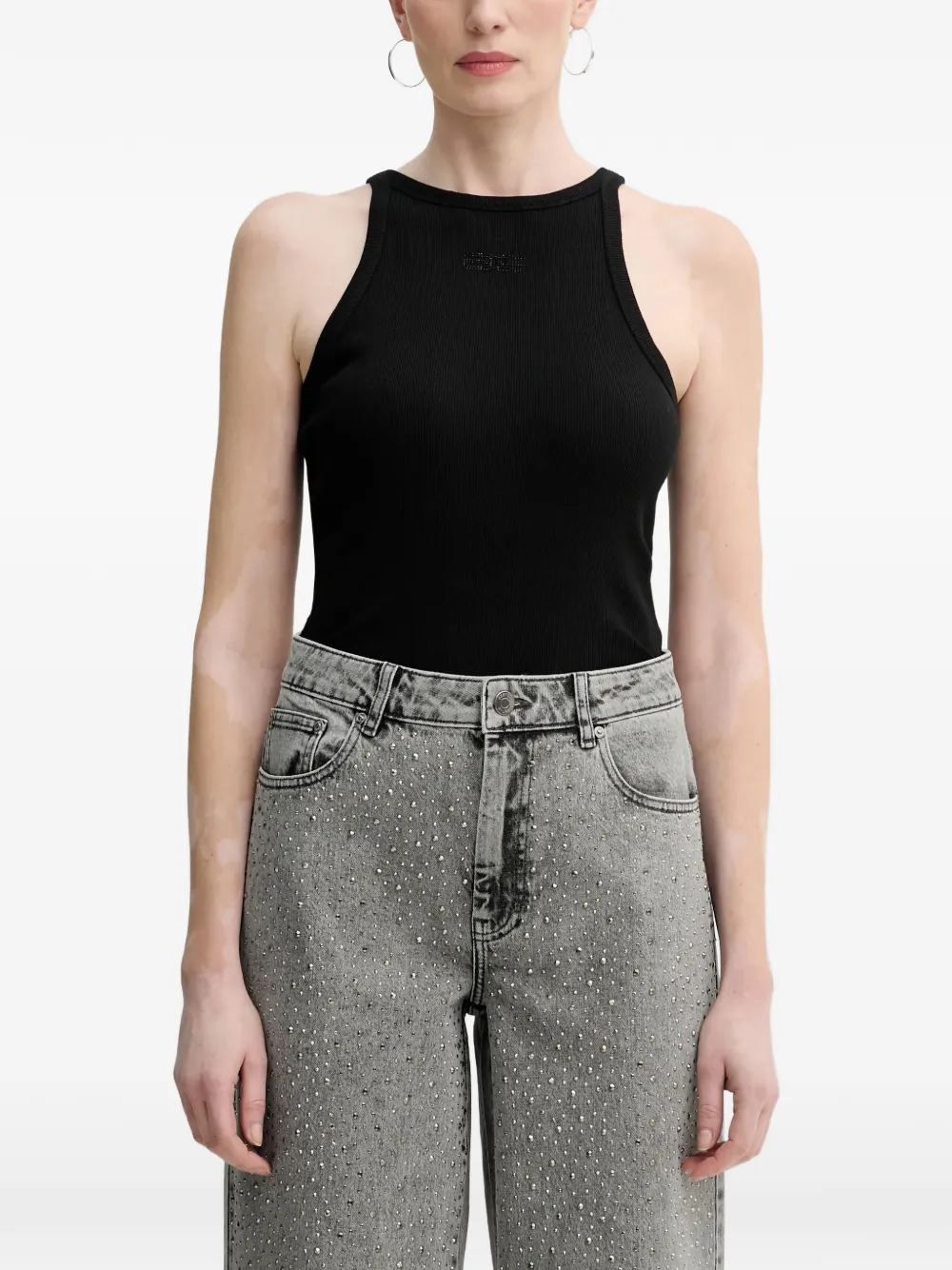 Gestuz Logo-detail Tank Top In Black