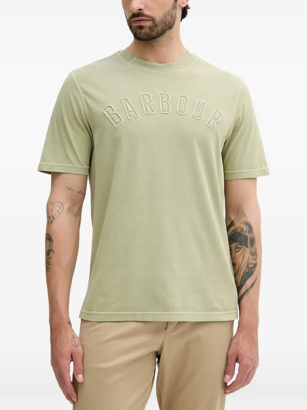 Barbour logo-detail T-shirt - Verde