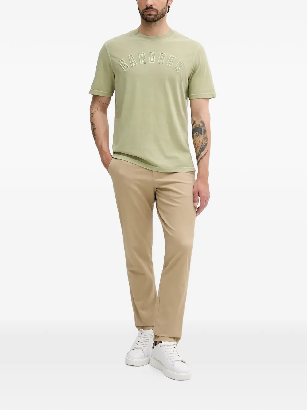 Barbour logo-detail T-shirt Groen