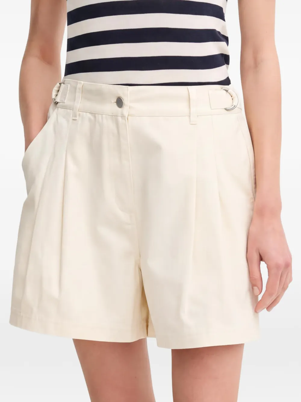 Barbour belt-loops pleated shorts - Neutrals