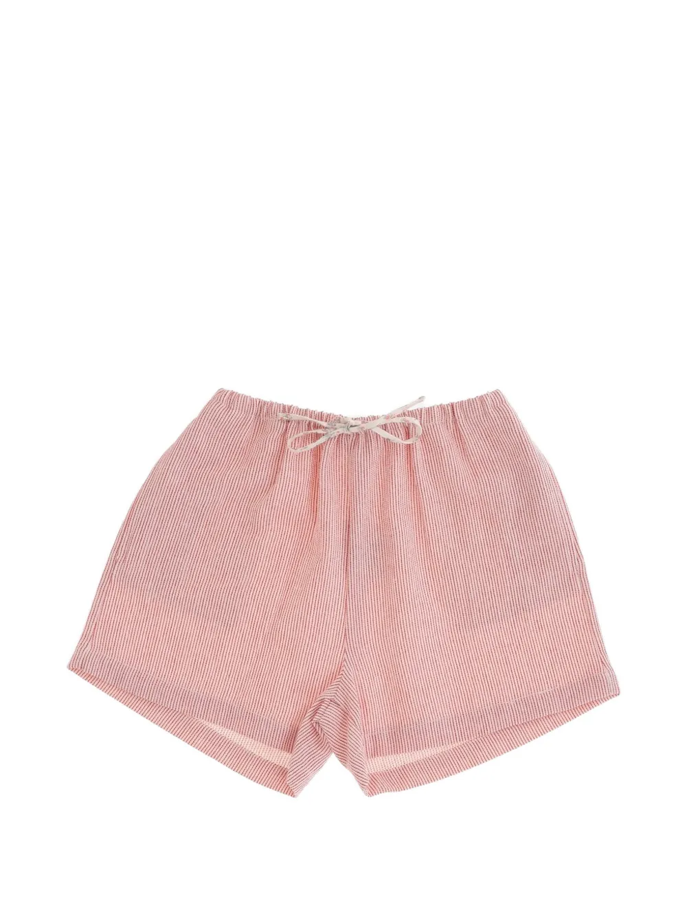 BABE & TESS striped drawstring shorts - Rosso