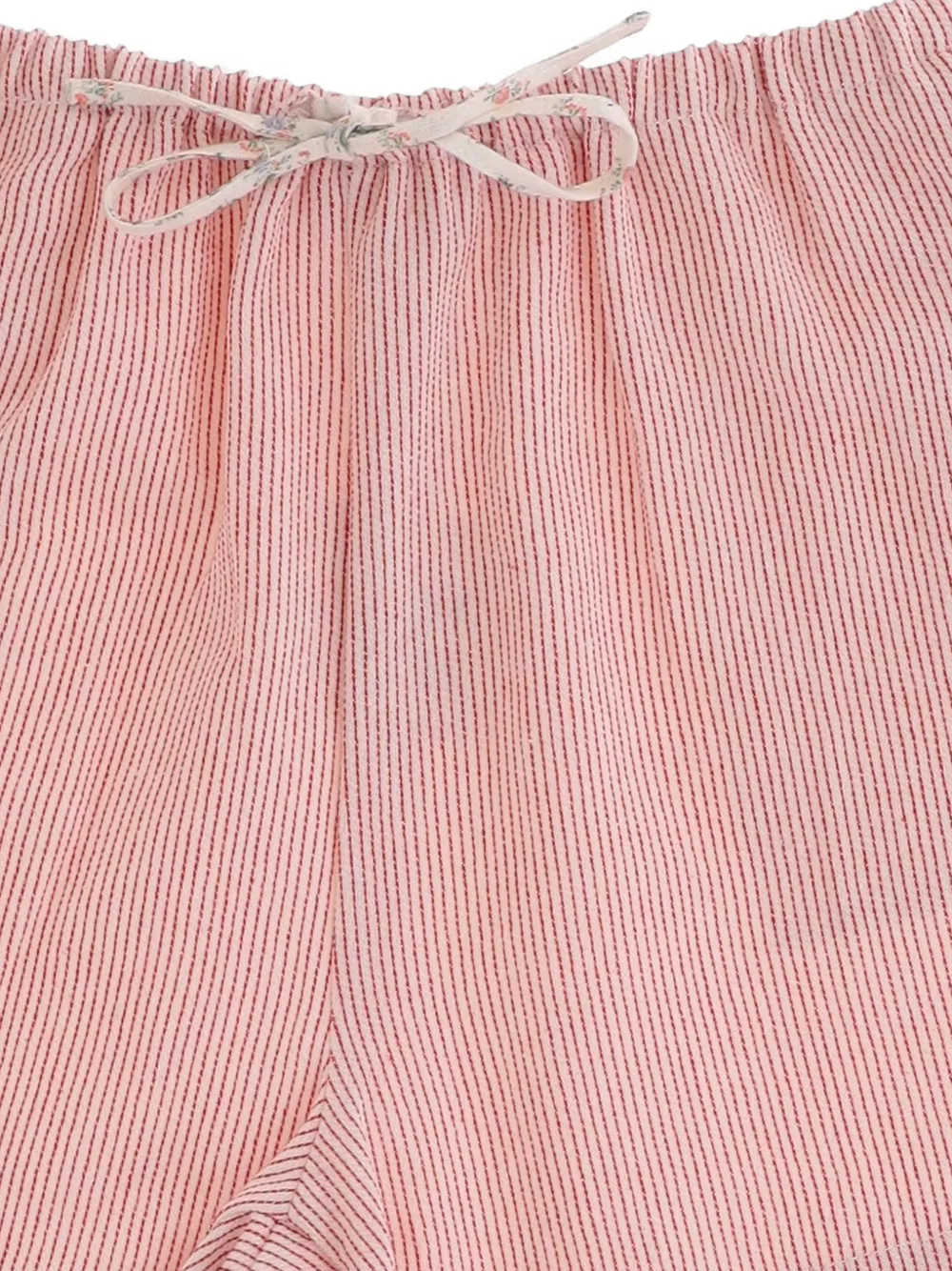  Babe & Tess Striped Drawstring Shorts - Red 