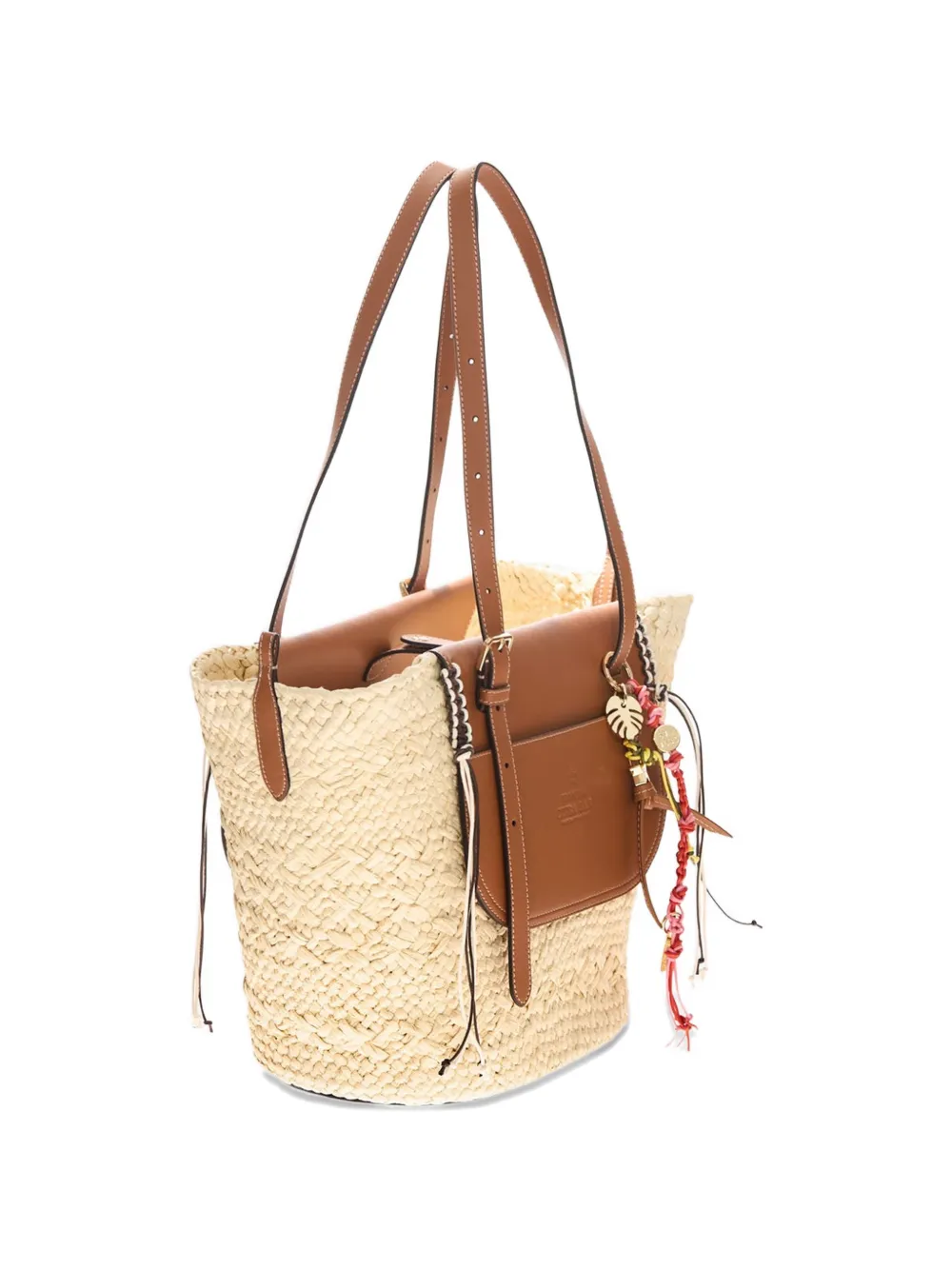 Cuba Lab Tropicana Raffia Shoulder Bag - Neutrals 