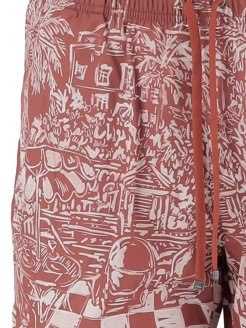 AMIRI Zwembroek met print Bruin