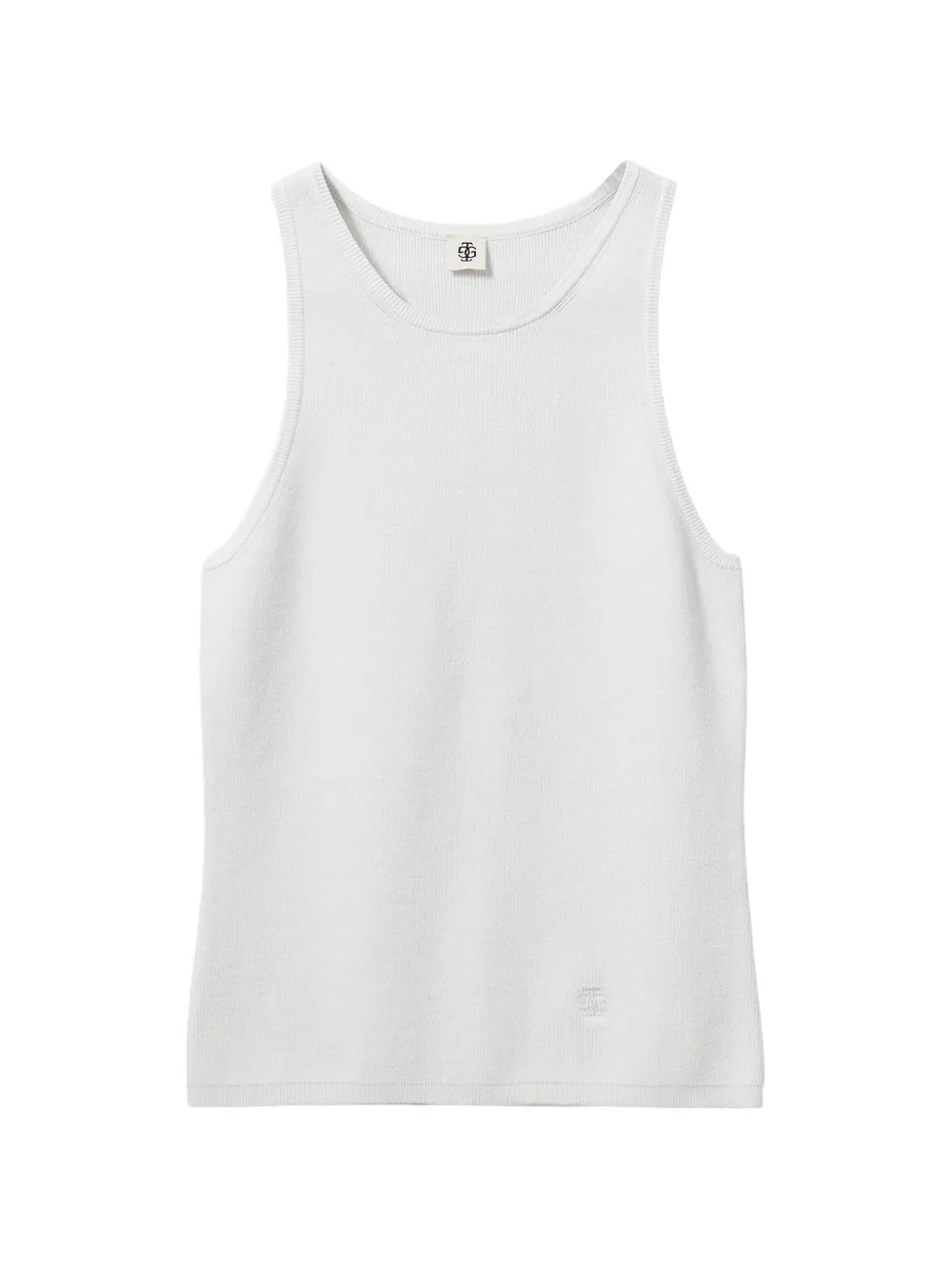 The Garment logo-embroidery ribbed top - Bianco
