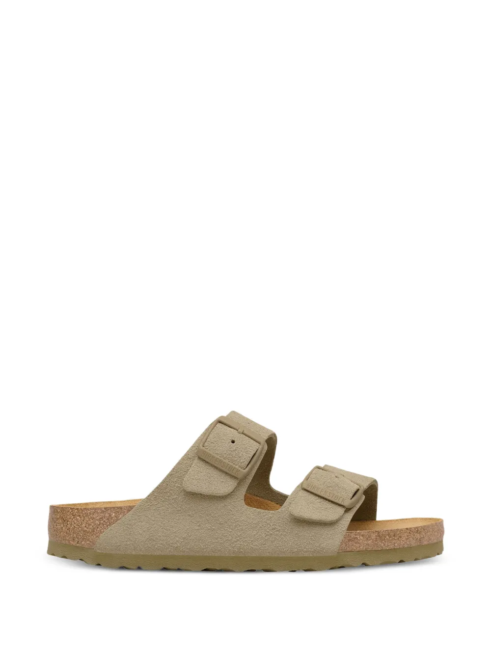 Birkenstock Kids Arizona suède sandalen met gesp Beige
