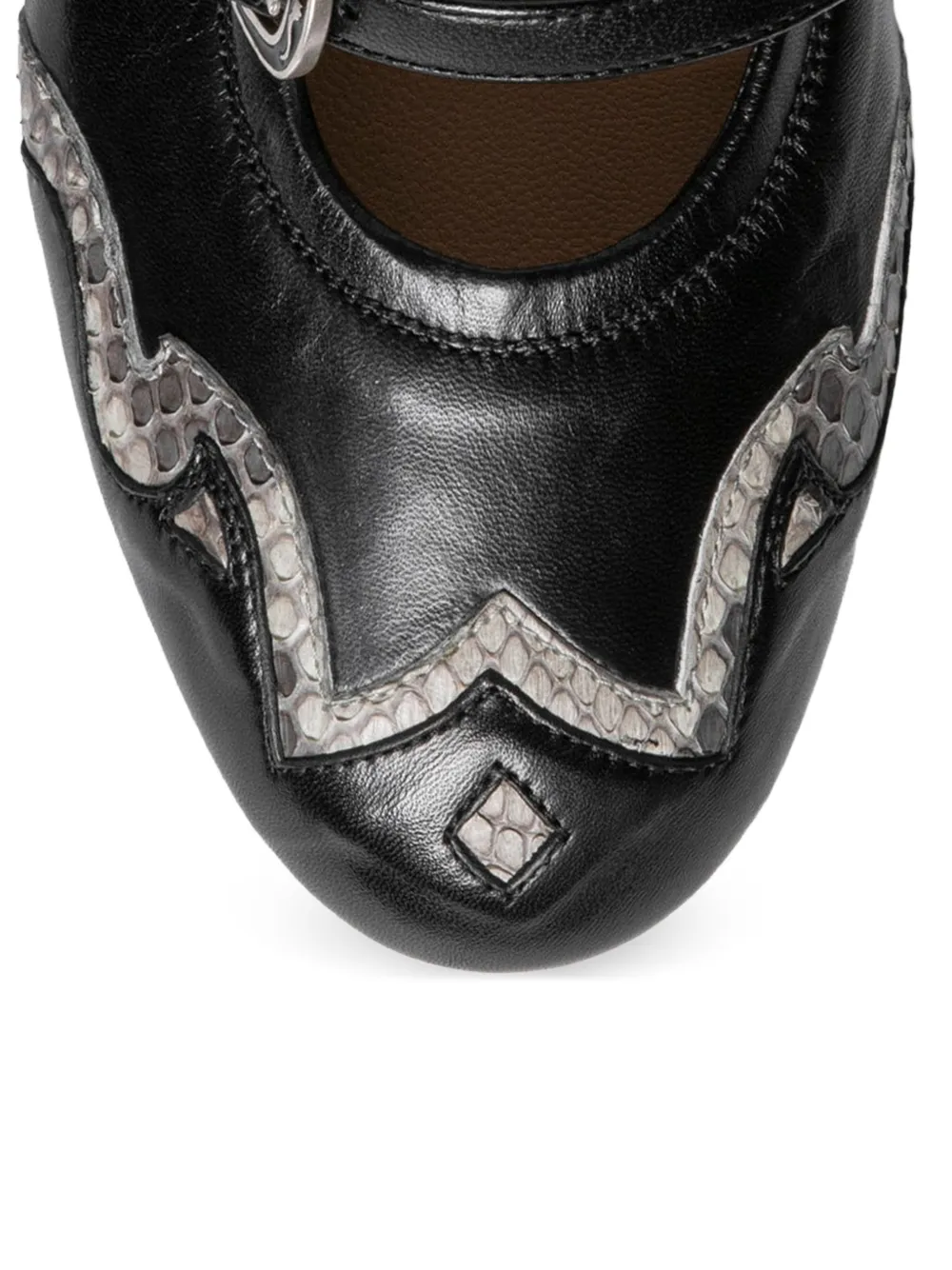 Sartore buckle-strap ballet flats Zwart