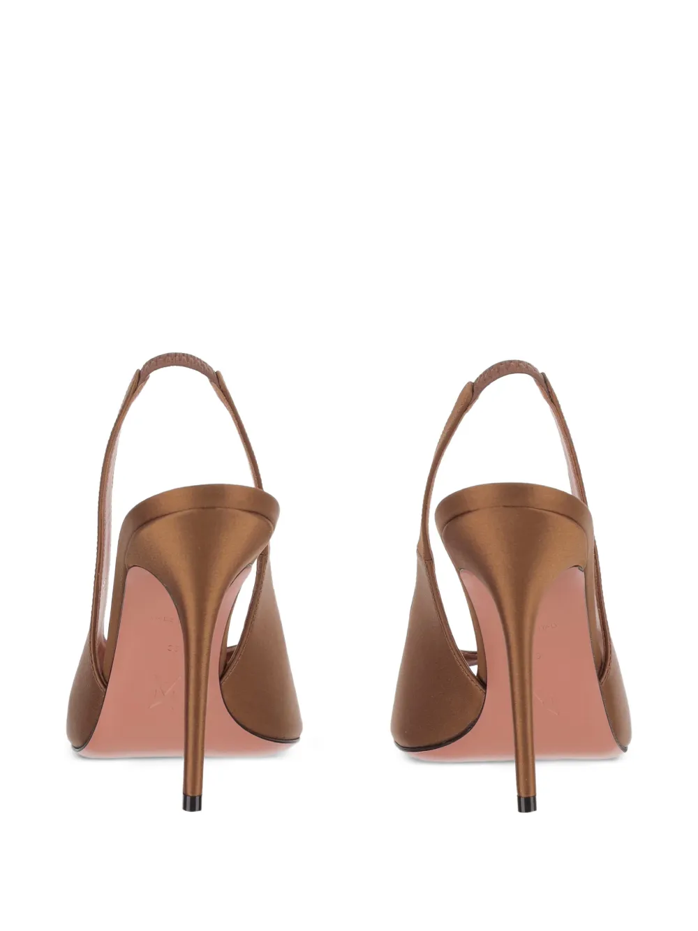 Amina Muaddi Anok open toe slingback pumps Bruin