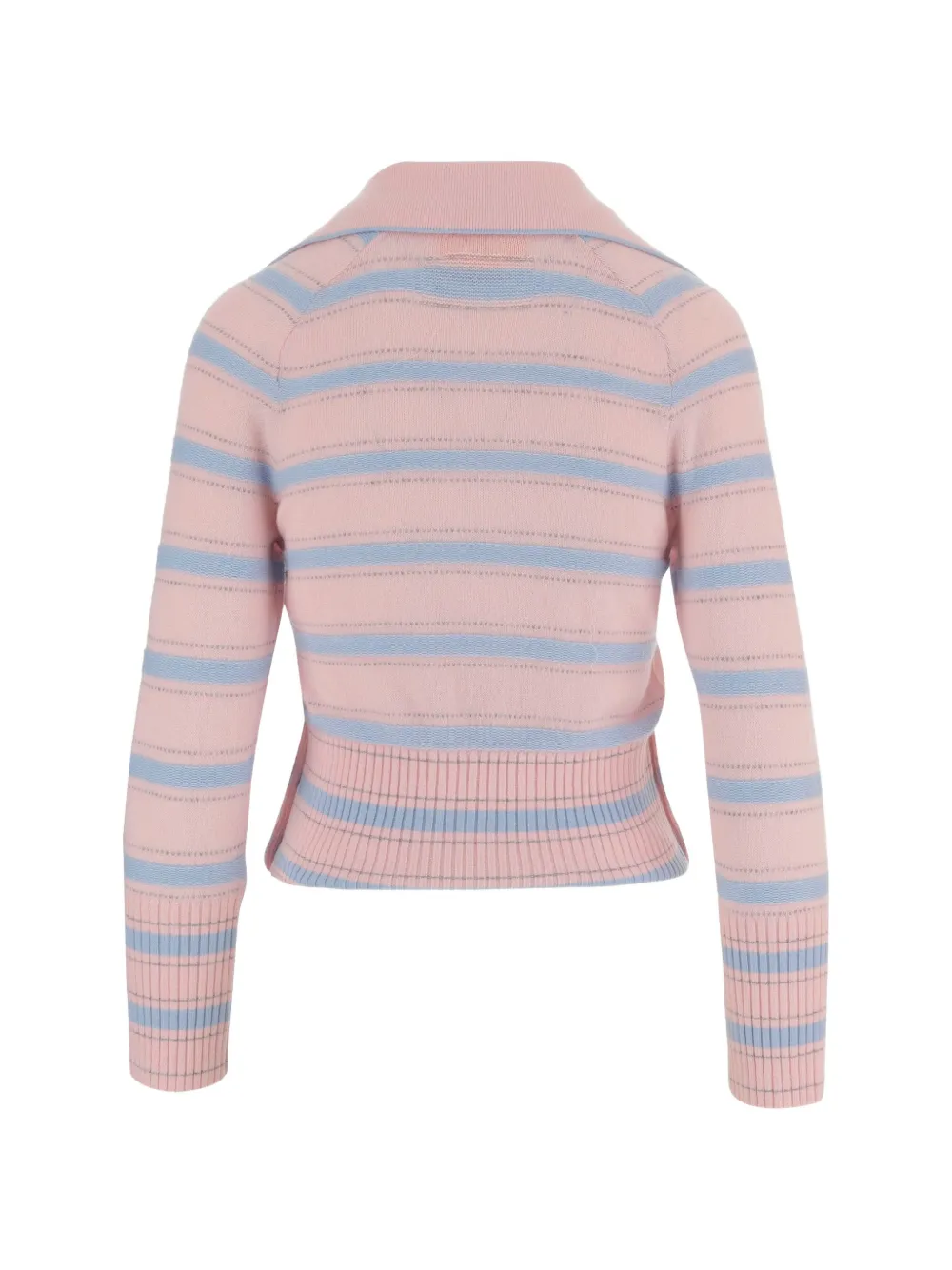  Guest In Residence Port V-neck Striped Sweater - Pink 