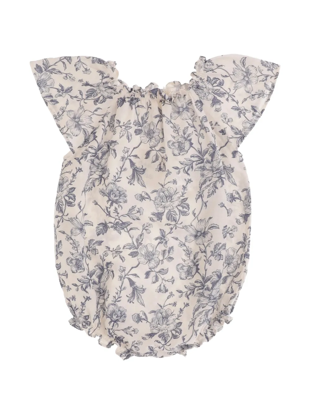  Babe And Tess Ruffled Floral Body - Blue 
