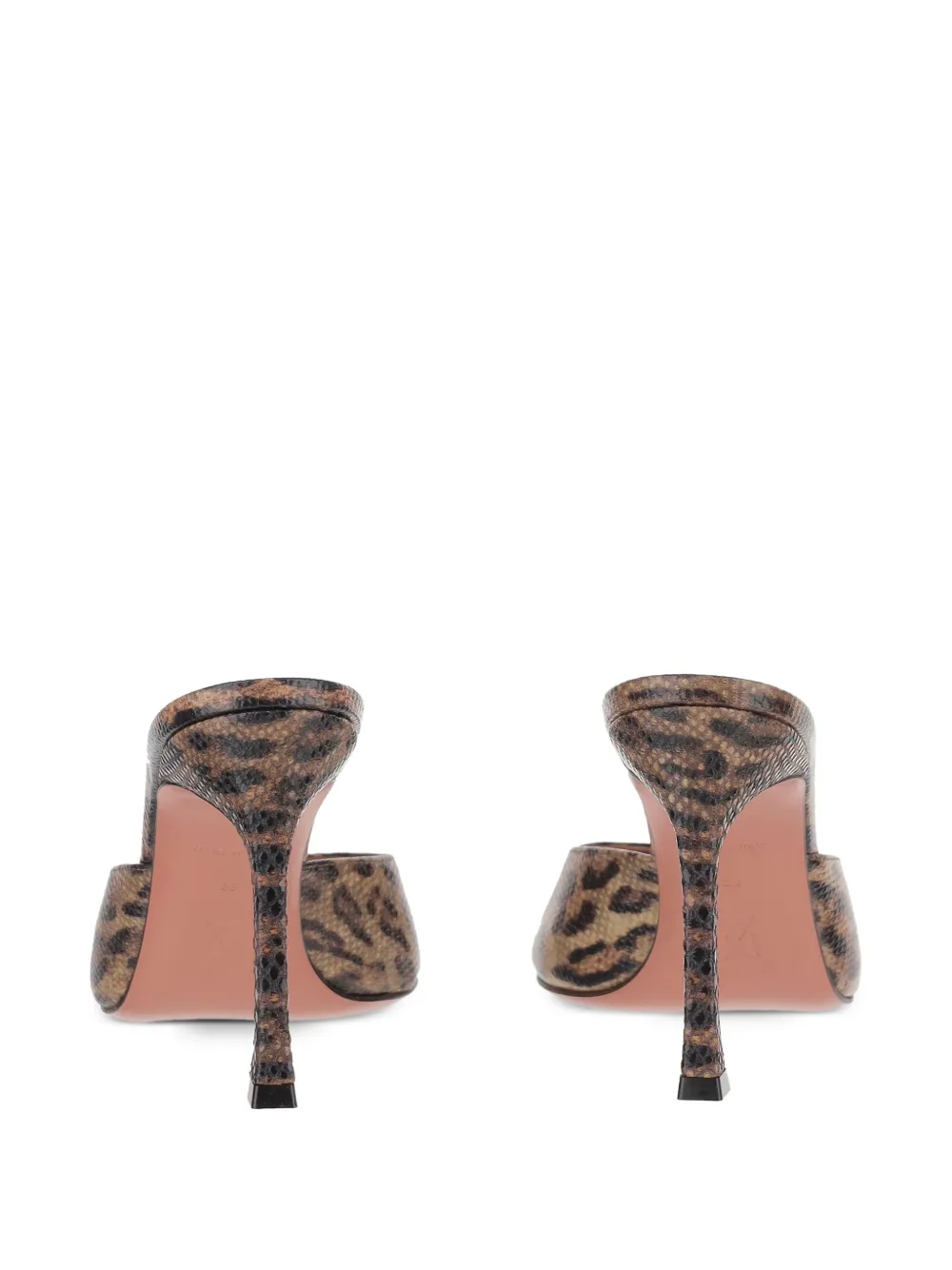 Amina Muaddi Alexa sandalen met dierenprint Bruin
