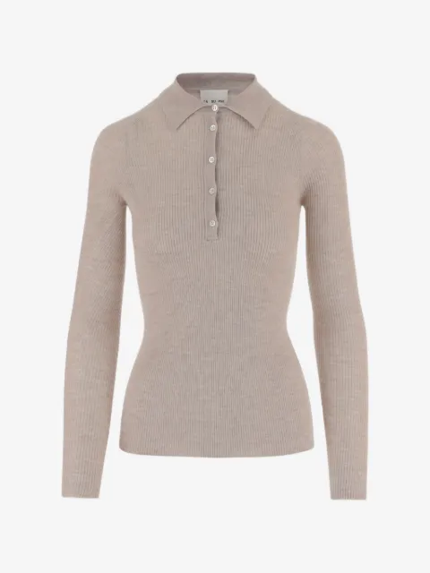 SA SU PHI ribbed button polo shirt