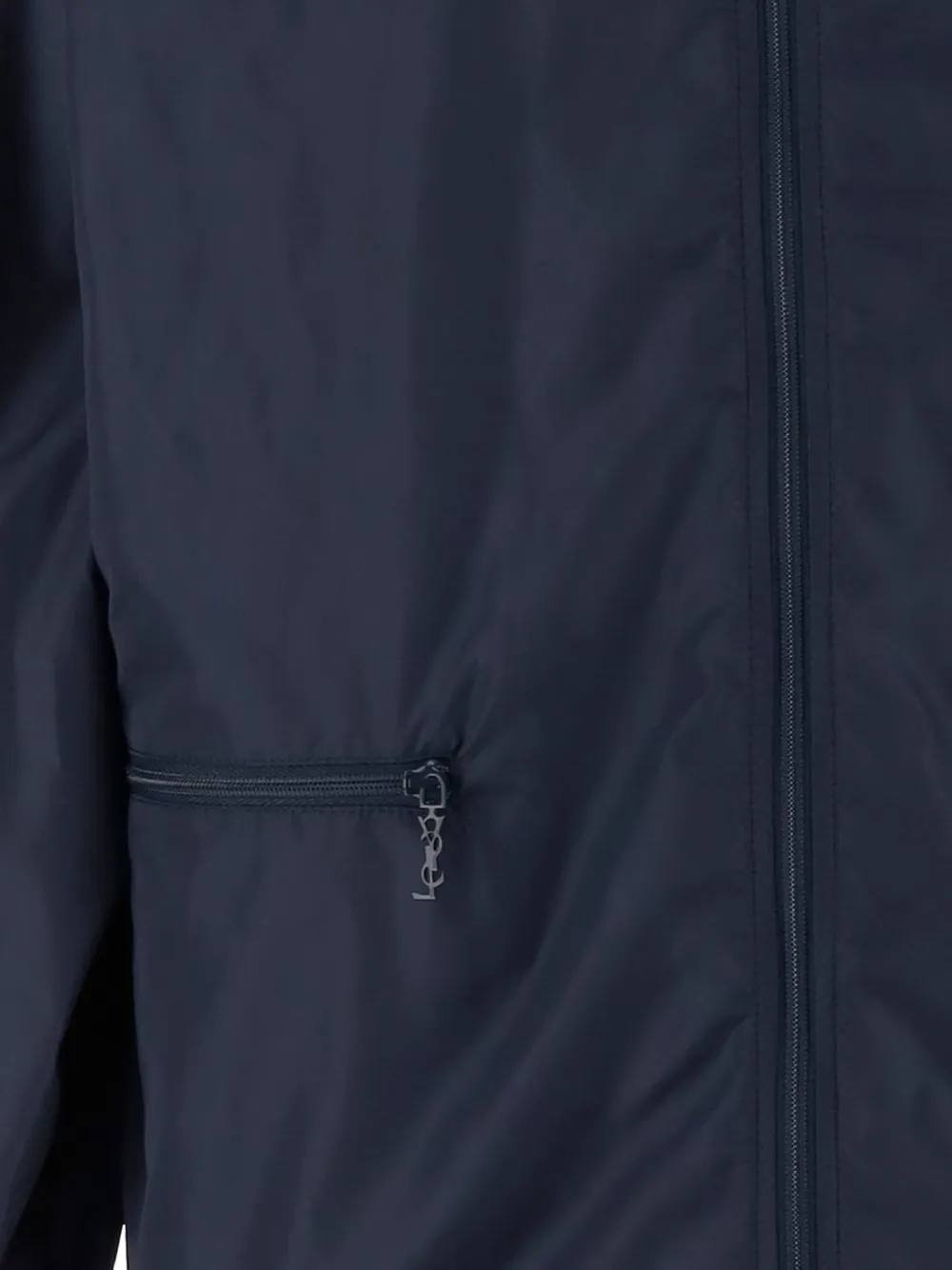Saint Laurent Jack met hoge hals en rits Blauw