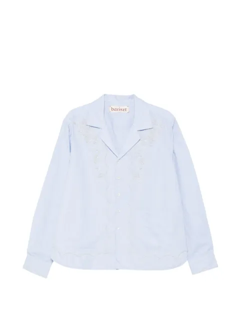 Baziszt 모드 플로럴 자수 셔츠
