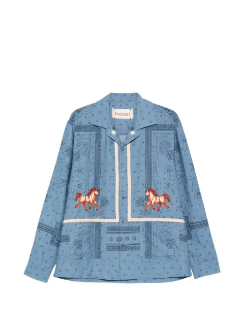 Baziszt Ranch horse-motif bandana shirt