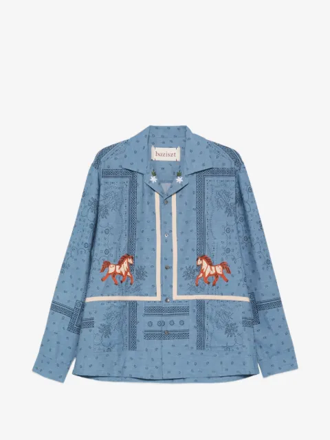 Baziszt Ranch horse-motif bandana shirt