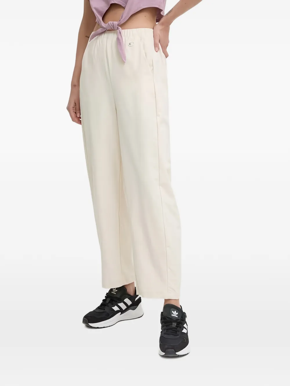 Champion logo-patch track pants - Bianco