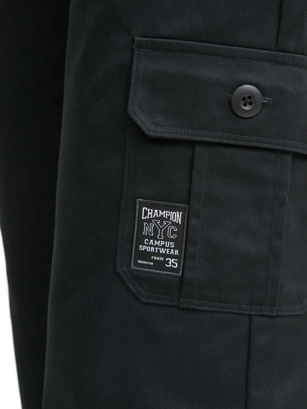 Champion Broek met logopatch en zak Zwart