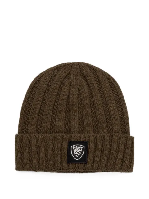 Blauer Cutter logo-patch beanie hat