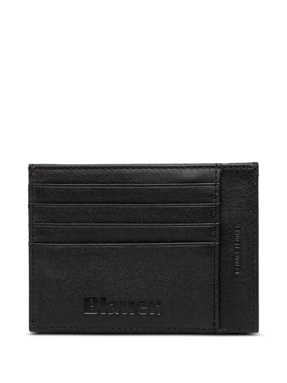 Blauer logo-patch leather cardholder - Schwarz