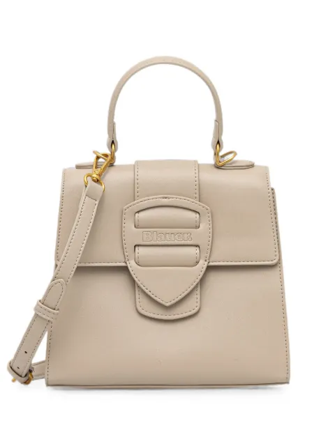 Blauer logo-embossed calf leather tote bag