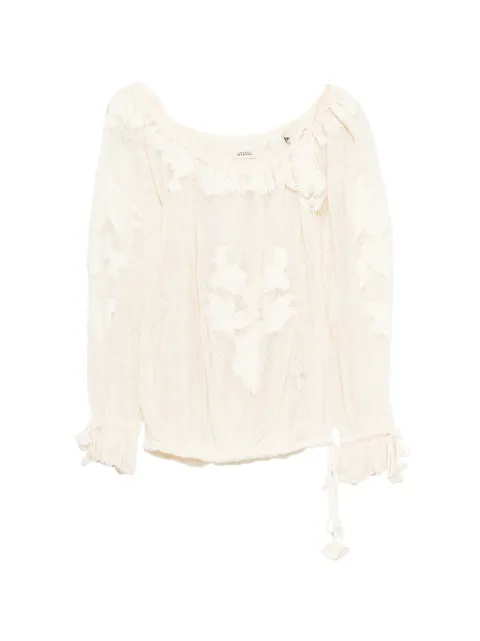 ISABEL MARANT floral appliqué blouse