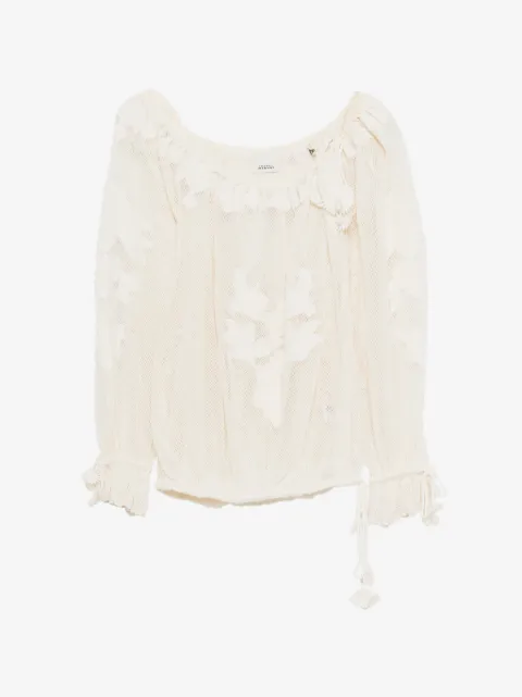 ISABEL MARANT blouse à fleurs appliquées