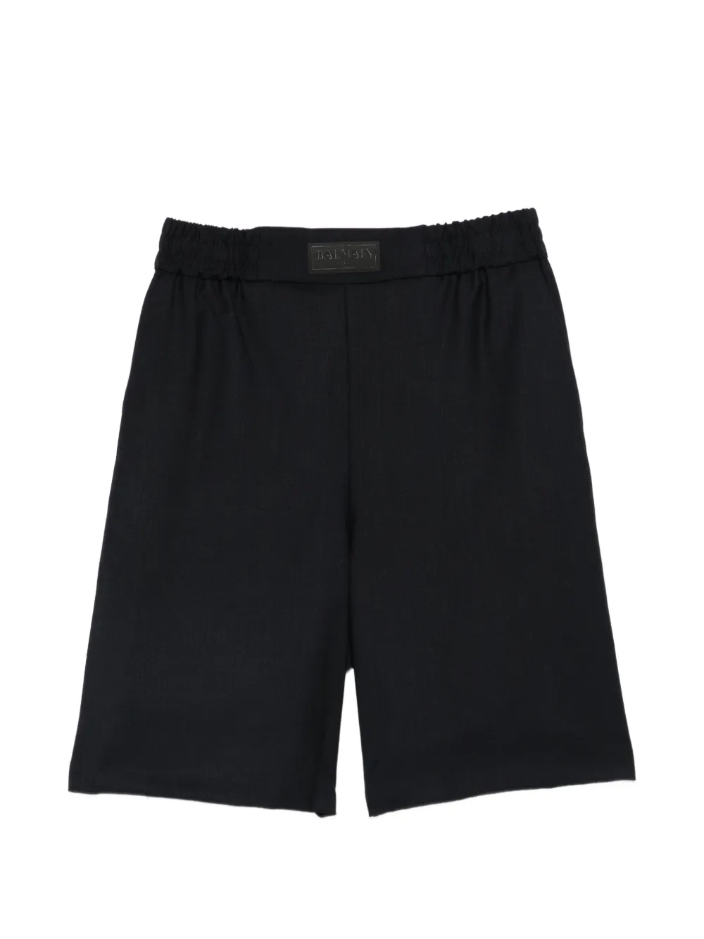 Balmain Kids logo-patch shorts - Blau