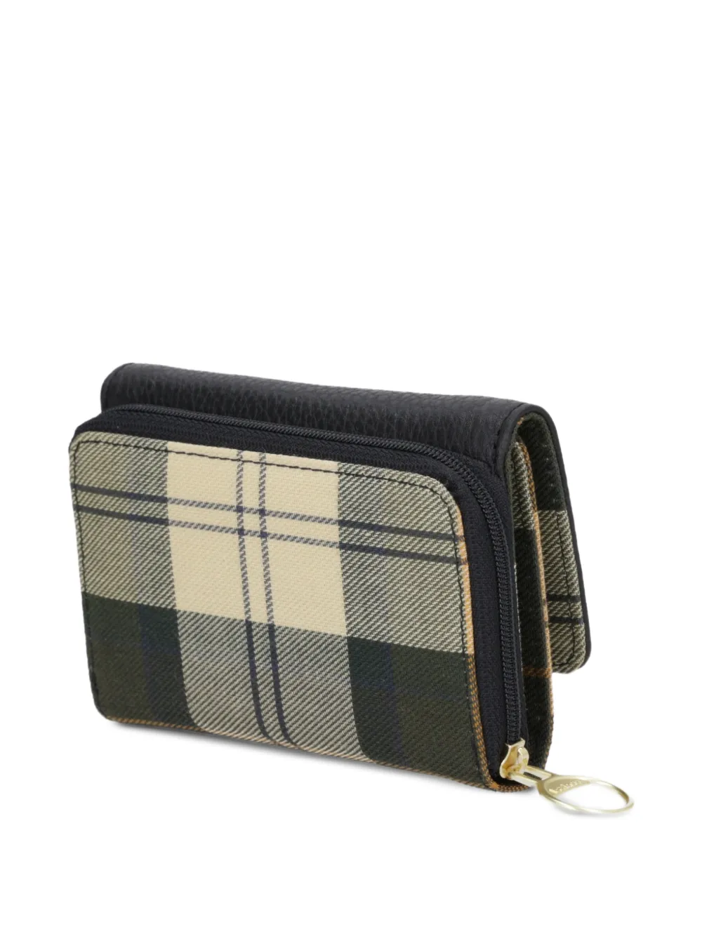 Barbour Rosa portemonnee met geruite afwerking Zwart
