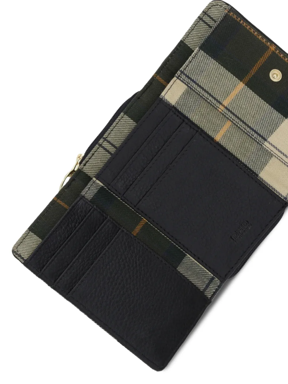 Barbour Rosa portemonnee met geruite afwerking Zwart