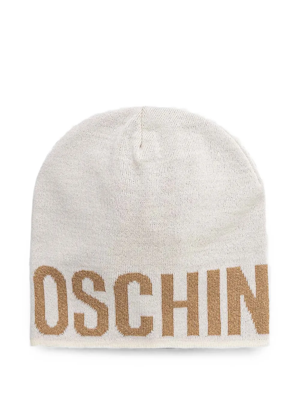 Moschino logo-knit beanie hat - Toni neutri