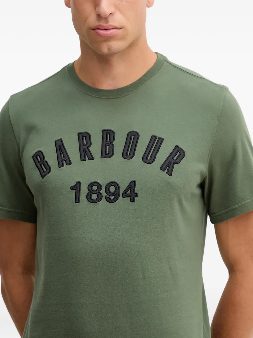Barbour T-shirt met geborduurd logo Groen