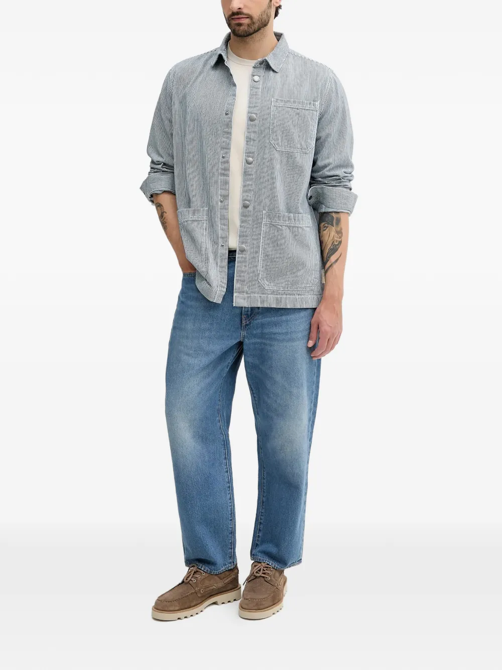 Barbour T-shirt met logoprint Beige