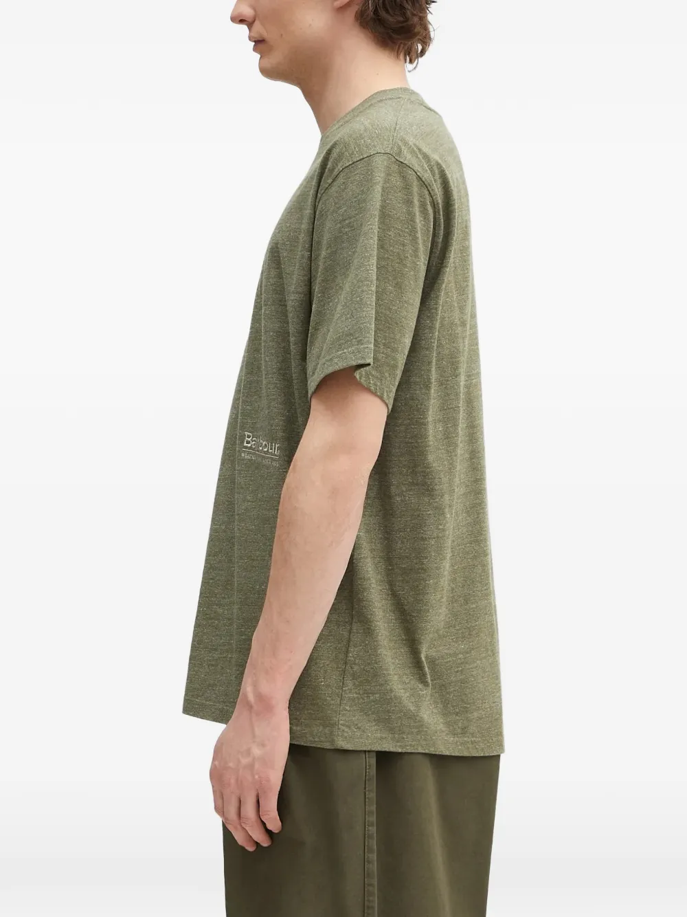 Barbour T-shirt met logodetail Groen