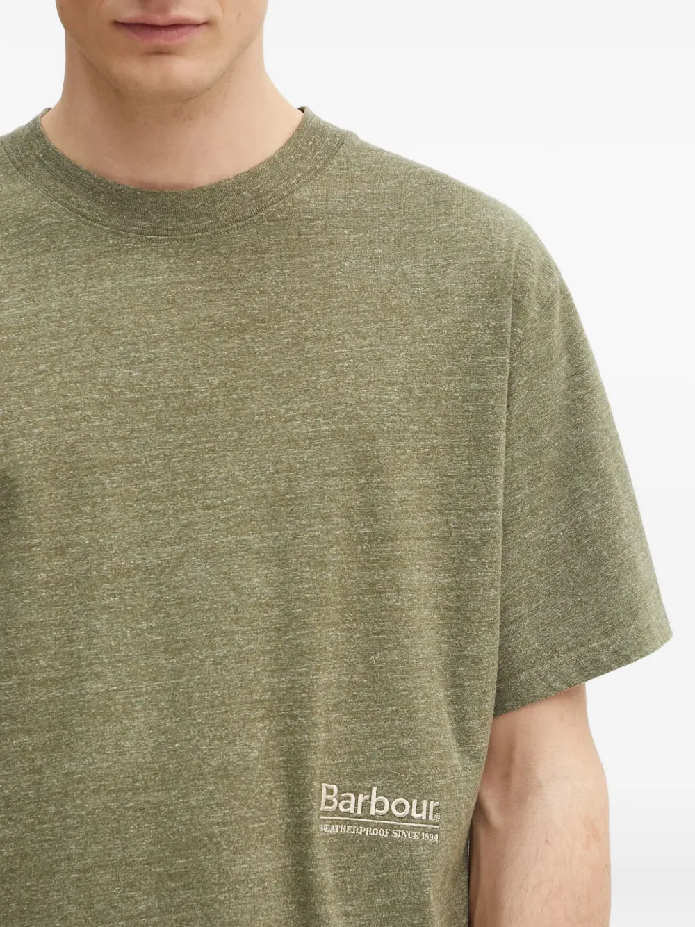 Barbour T-shirt met logodetail Groen