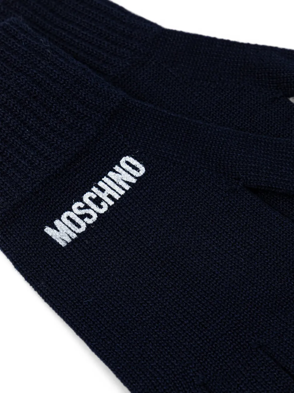 Moschino Handschoenen met logo Blauw